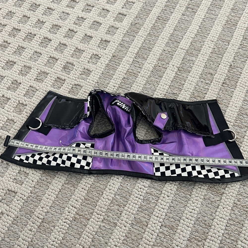 Purple and Black Punkers Dog Jacket - Picture 5 of 5